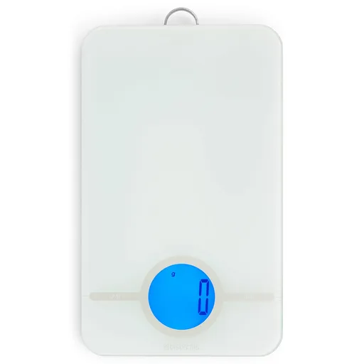 Cantar de bucatarie Brabantia Tasty+ 1001252, Pana la 5 kg, 3x baterii AAA, TARA, Ecran LCD, Gri deschis