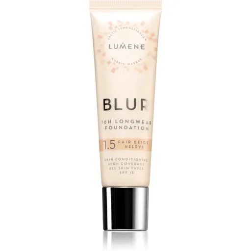 Lumene Blur 16h Longwear machiaj persistent SPF 15 culoare 1,5 Fair Beige (Neutral) 30 ml