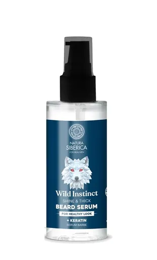 Natura Siberica Ser pentru bărbie „Instinct Sălbatic” – oferă luciu și volum (Beard Serum) 50 ml