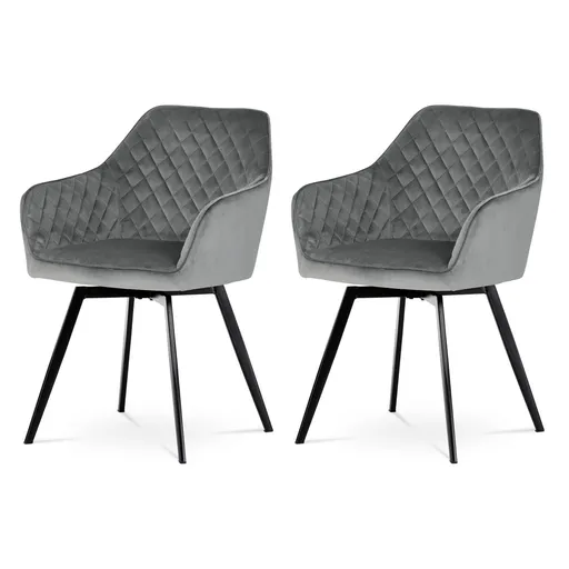 Set de scaune de sufragerie DCH-425 GREY4, 2 buc., gri