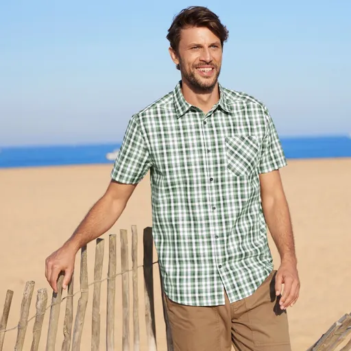 Cămașă în carouri cu mâneci scurte