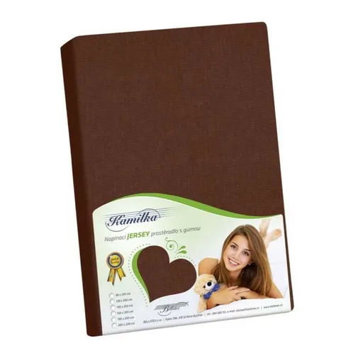 Bellatex Jersey cearșaf maro închis, maro închis