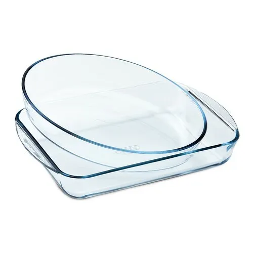 Pyrex Set de 2 vase de sticlă pentru cuptor, 2,7 l+ 2,2 l