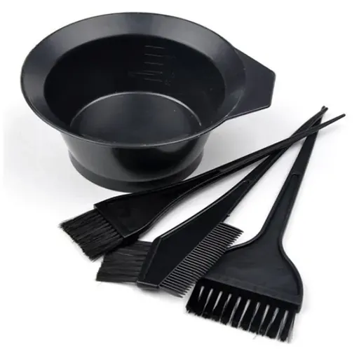 Set Bol pentru Vopsea Par cu 3 Pensule