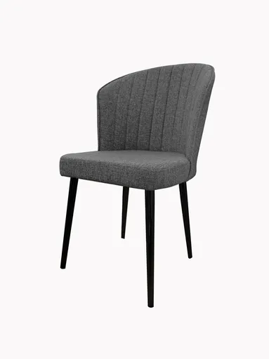 Set de scaune de sufragerie Rubi Grey and Black, 4buc., 4 buc