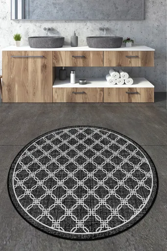 Covoras de baie, L'essentiel Maison, Chain Circle Djt 200, Multicolor