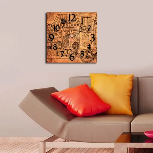 Ceas de perete, Msk-20, Dimensiune: 40 x 40 cm, Multicolor