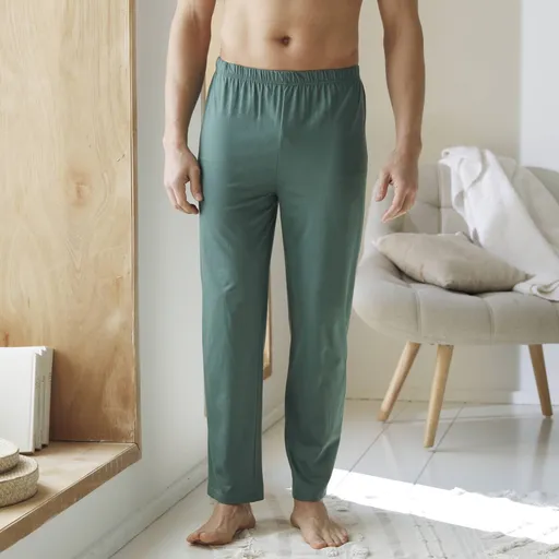 Pantaloni de pijama lungi de culoare uni