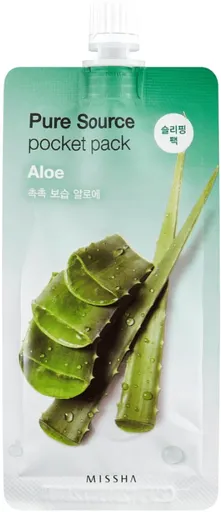 Missha Mască de noapte hidratantă Aloe Vera Pure Source (Pocket Pack) 10 ml