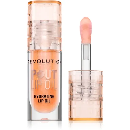 Makeup Revolution Pout Lip ulei pentru buze cu efect de hidratare culoare Honey Shimmer 3 ml