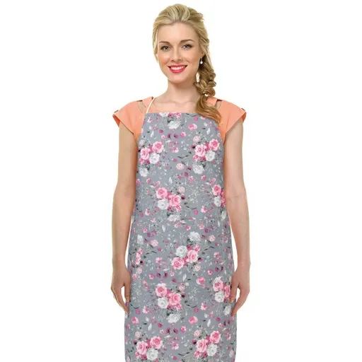 Șorț Bellatex Adela Flori de trandafir roz 67 x 84 cm