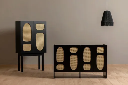 Consola, Hanah Home, Simona 135, 75x135x40 cm, Negru