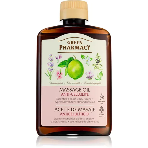 Green Pharmacy Essential oils of Lime Massage Oil ulei de masaj pentru celulită 200 ml