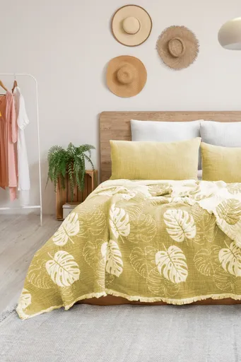Set cuvertura pique dubla, L'essentiel Maison, Forest, Galben