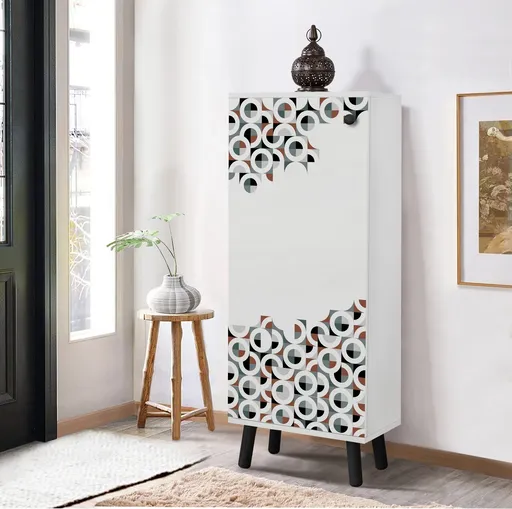 Pantofar, Hanah Home, Vegas, 50x135x38 cm, Alb/Negru