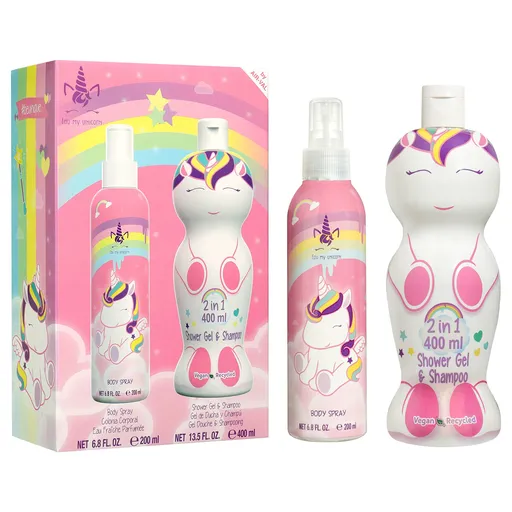 EP Line Eau My Unicorn - spray de corp 200 ml + gel de duș și șampon 2 in 1 400 ml
