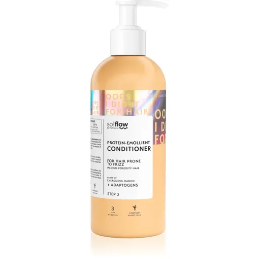 so!flow Medium Porosity Hair Protein-Emollient Conditioner balsam pentru par cu efect hidratant anti-electrizare 400 ml