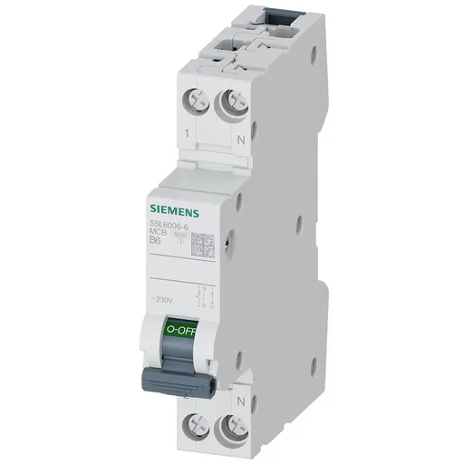 Siguranta automata 1P+N 6A curba B 6kA Siemens 5SL6006-6