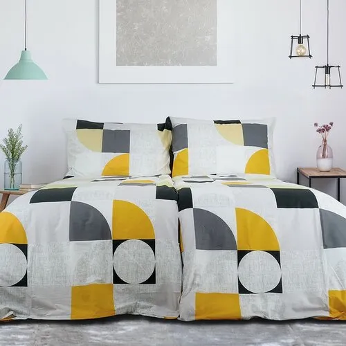 B.E.S. Petrovice Lenjerie de pat creponată TopClass Geometries, 140 x 200 cm, 70 x 90 cm
