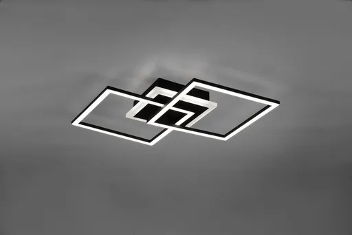 Plafoniera Venida, RL, 57.5x35.5x7.5 cm, 25W, 1x SMD, metal, negru mat