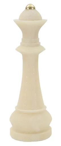 Statueta / figurina decorativa Queen Quarzy, Mauro Ferretti, 12x12x36 cm, polirasina, alb/auriu