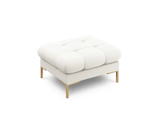 Taburet, Mamaia, Micadoni Home, GL, 60x60x41 cm, tesatura tip twill, bej deschis