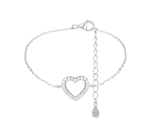 Preciosa Brățară argintie „Inimă” cu zirconi cubici Preciosa Love Be Charity 5429 00