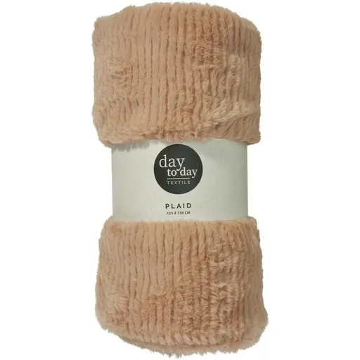 Pătură Stripy maro deschis, 150 x 120 cm, maro deschis