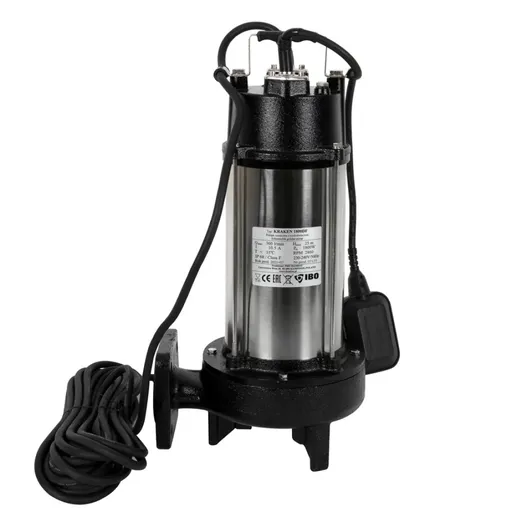 Pompa apa murdara cu tocator, cutit si Plutitor, IBO Kraken 1800DF, 1800W, 360 l/min, H Refulare 25 m, 230V