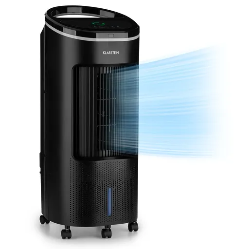 Klarstein IceWind Plus, răcitor de aer 4 în 1, ventilator, umidificator, filtru de aer, 330 m³ / h, 65 W, 7 litri, 4 viteze, oscilație, ionizator, temporizator, telecomandă, mobil