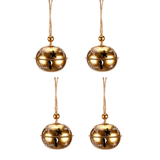 Set de clopoței metalici suspendați, 6 bucăți auriu