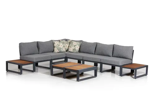 Set mobilier de gradina, Hanah Home, Lapuarta 3, Aluminiu, Multicolor