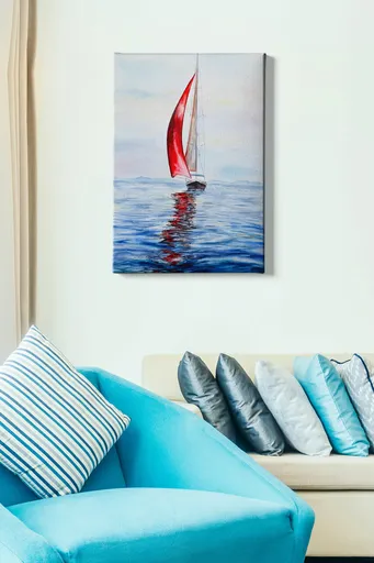 Tablou decorativ, Kanvas Tablo (50 x 70), Cadru: 100% LEMN (grosime: 3 cm), Multicolor