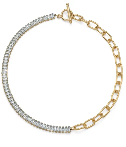 Oliver Weber Colier luxos placat cu aur cu zirconiu cubic Barsamin Crystal Spirit 12301G