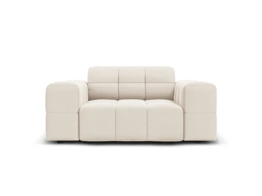 Fotoliu, Jennifer-51, Micadoni Home, 124x102x70 cm, catifea, bej deschis