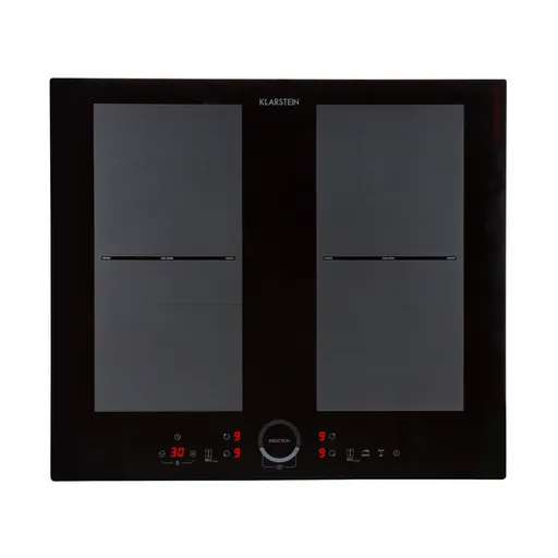 Klarstein Delicatessa 60, plită de inducție, încorporată, 4 zone, 7000 W, sticlă ceramică