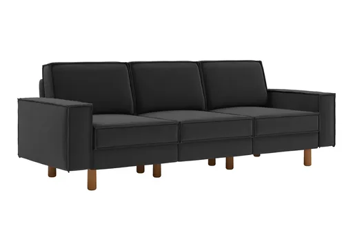 Canapea 3 locuri, Atelier del Sofa, 918CMF1255, Otel, Gri noapte / Nuc