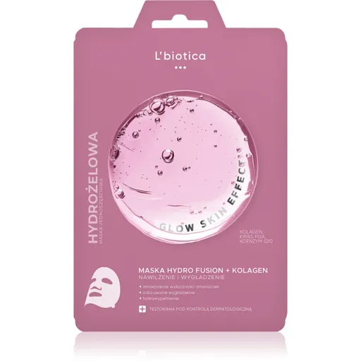 L’biotica PGA Hydro Fusion + Collagen mască intensă cu hidrogel cu efect de netezire 1 buc
