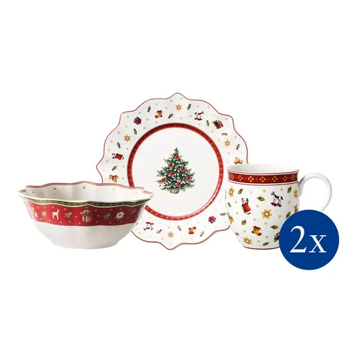 Set mic dejun  pentru 2, motiv de Crăciun, Toy's Delight, 6 buc - Villeroy & Boch