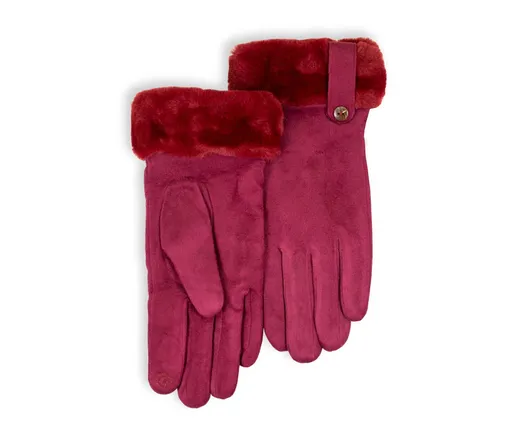 Mănuși de damă în aspect de piele de căprioară