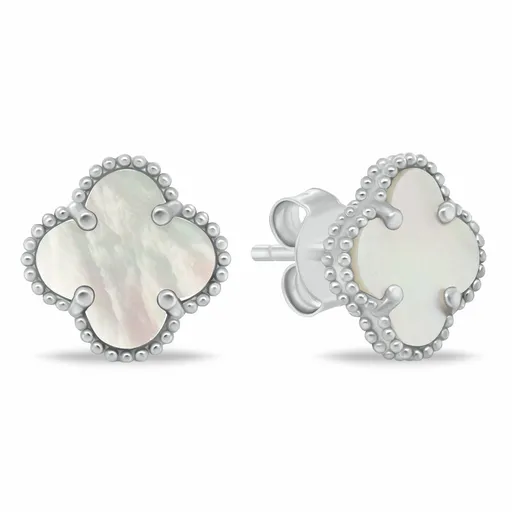 Brilio Silver Cercei din argint sofisticați, în formă de Trifoi EA1157W