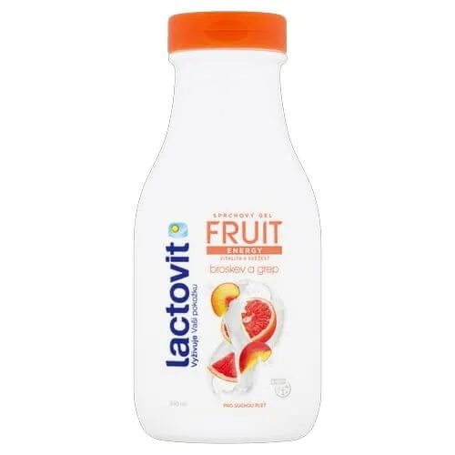 Lactovit Gel de duș energizant cu piersici și grapefruit (Fruit Shower Gel) 500 ml