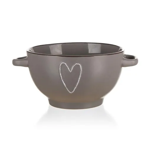 Castron din ceramică Banquet HEART 660 ml,  maro, maro