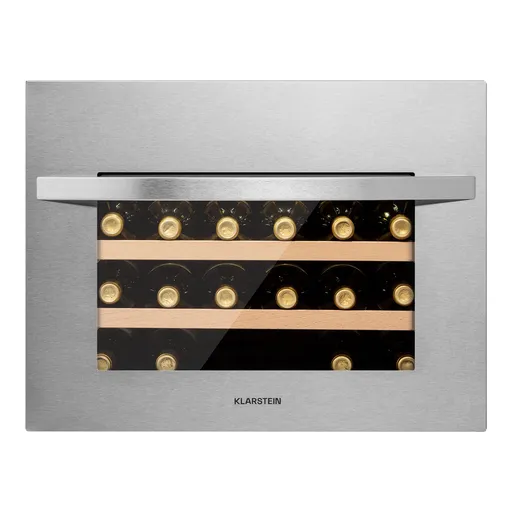 Klarstein Vinsider 24 Built-In Uno, frigidere pentru vin, 1 zonă, 24 de sticle, oțel inoxidabil
