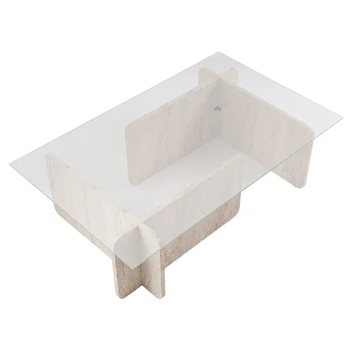 Măsuță de conferință Flavio Travertine, bej