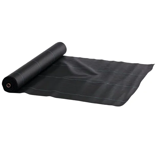 Outsunny Folie pentru Mulcire 60g/m², Respirabilă și Anti-UV din Polipropilena, 100x2 m, Negru | Aosom Romania