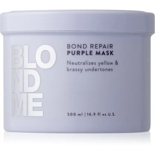 Schwarzkopf Professional Blondme Bond Repair Purple Mask Masca de par neutralizeaza tonurile de galben 500 ml