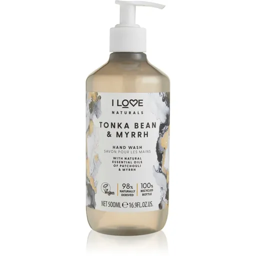 I Love Naturals Tonka Bean & Myrrh Săpun lichid pentru mâini 500 ml