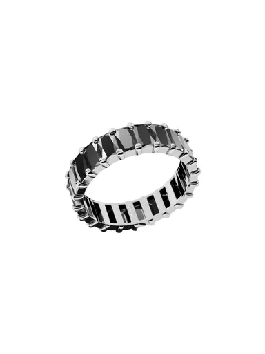 Furiosa Inel cu zircon cubic negru Crush Noir SR-CRUSHNOIR-S 54 mm