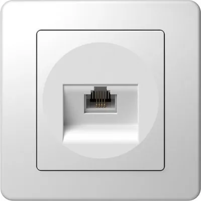 Ekonomik Priza simpla tel alb, TEM Modul TEM-KE36PW-B